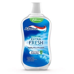 Aquafresh Extra Fresh Daily Mouthwash, Fresh Mint - 500ml
