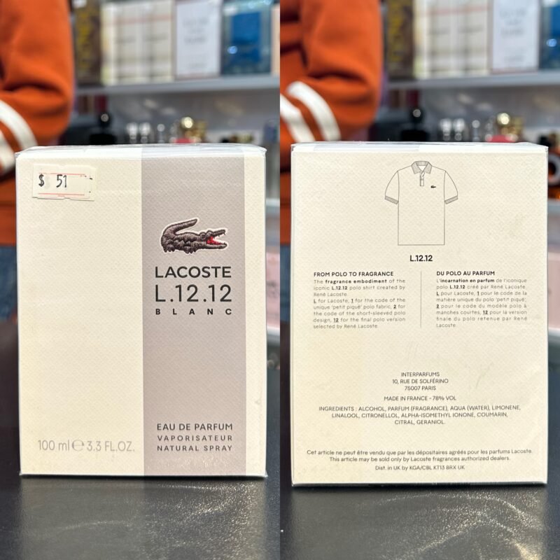 Lacoste L1212 Blanc Male Eau de Parfum 100ml