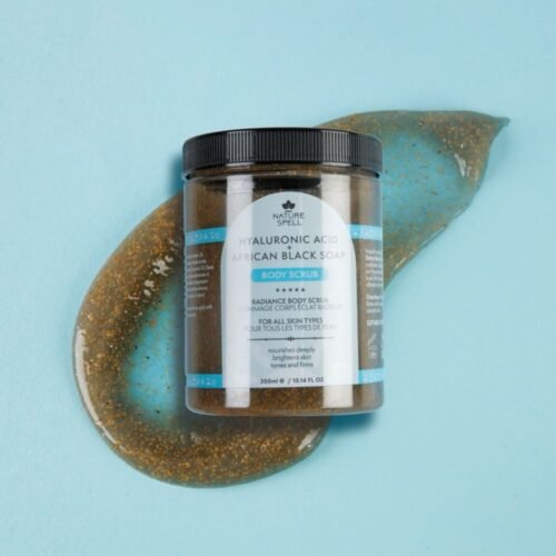 img_0549 Nature Spell African Black Soap & Hyaluronic Acid Body Scrub 300Ml