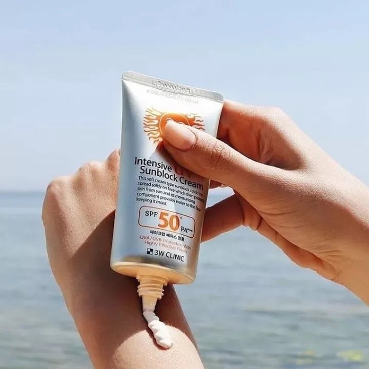 3W CLINIC - INTENSIVE UV SUN BLOCK CREAM SPF50+ PA+++