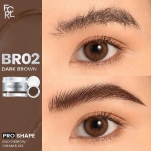 FOCALLURE 2-in-1 Eyebrow Cream & Setting Gel BR02