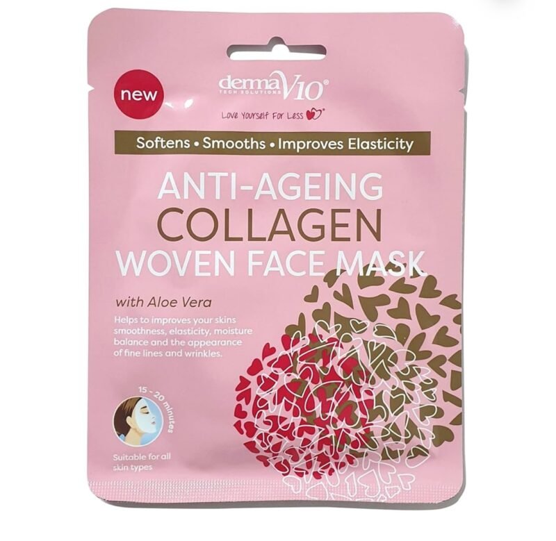Derma V10 Anti Ageing Collagen Face Mask with Aloe Vera, 400g