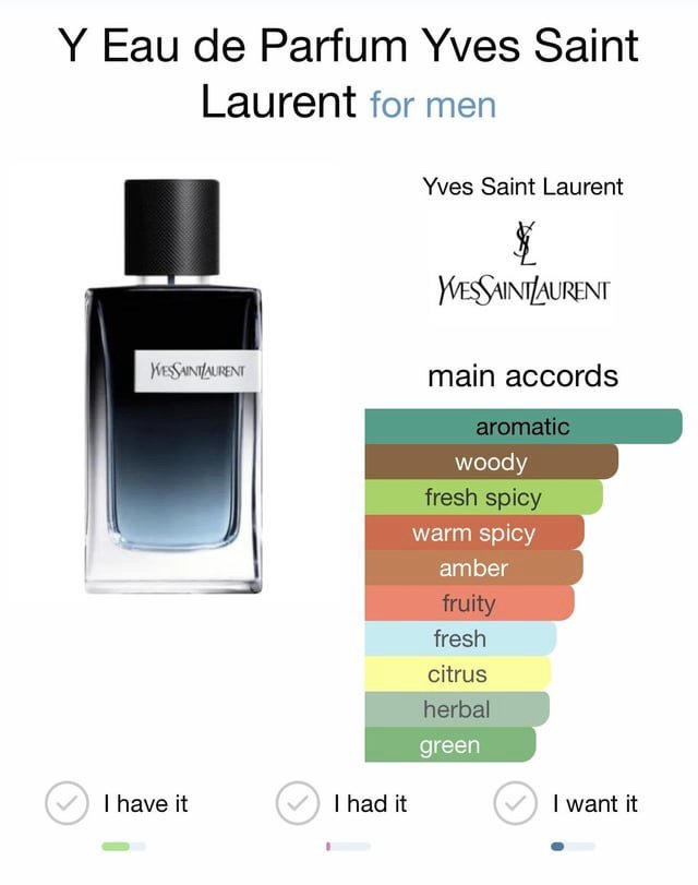 YSL Y Eau De Parfume 100ml
