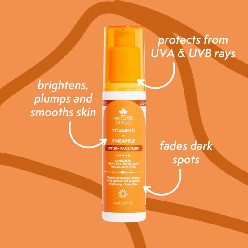 Nature spell Vitamin C & Pineapple SPF50+ Face Fluid 75ml