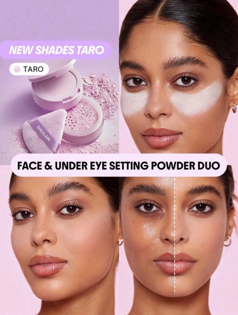 SHEGLAM Insta-Ready Face & Under Eye Setting Powder Duo-Taro