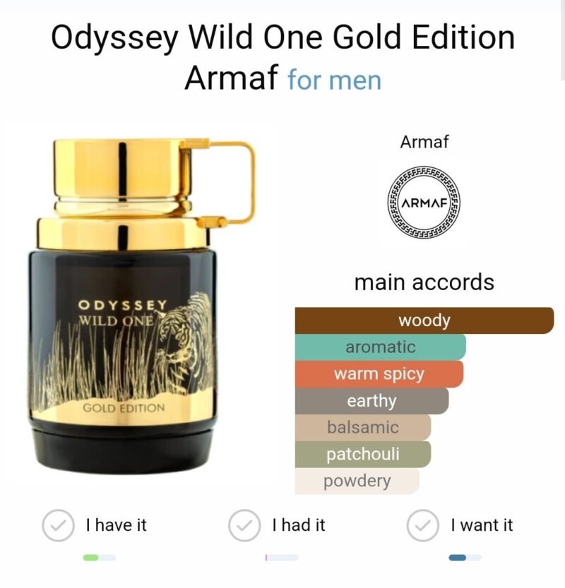Armaf Odyssey Wild One Gold Edition EDP 100ml