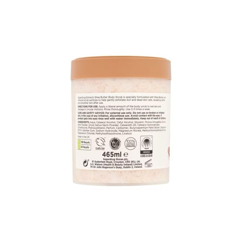 Superdrug Extracts Body Scrub Shea 465ml