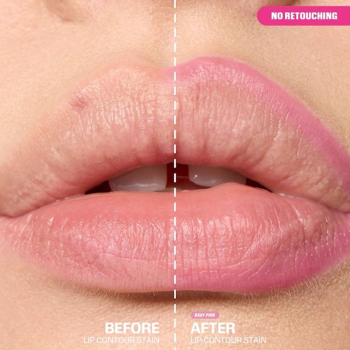 HUDA BEAUTY Lip Contour Lip Stain for 12-Hour Wear (baby pink)