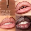 HUDA BEAUTY Lip Contour Lip Stain for 12-Hour Wear (toasty brown )