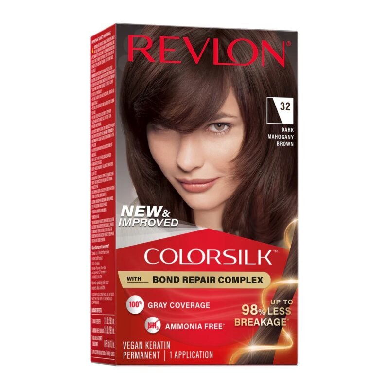 Revlon Colorsilk Beautiful Permanent Hair Color Dark Mahogany Brown 032