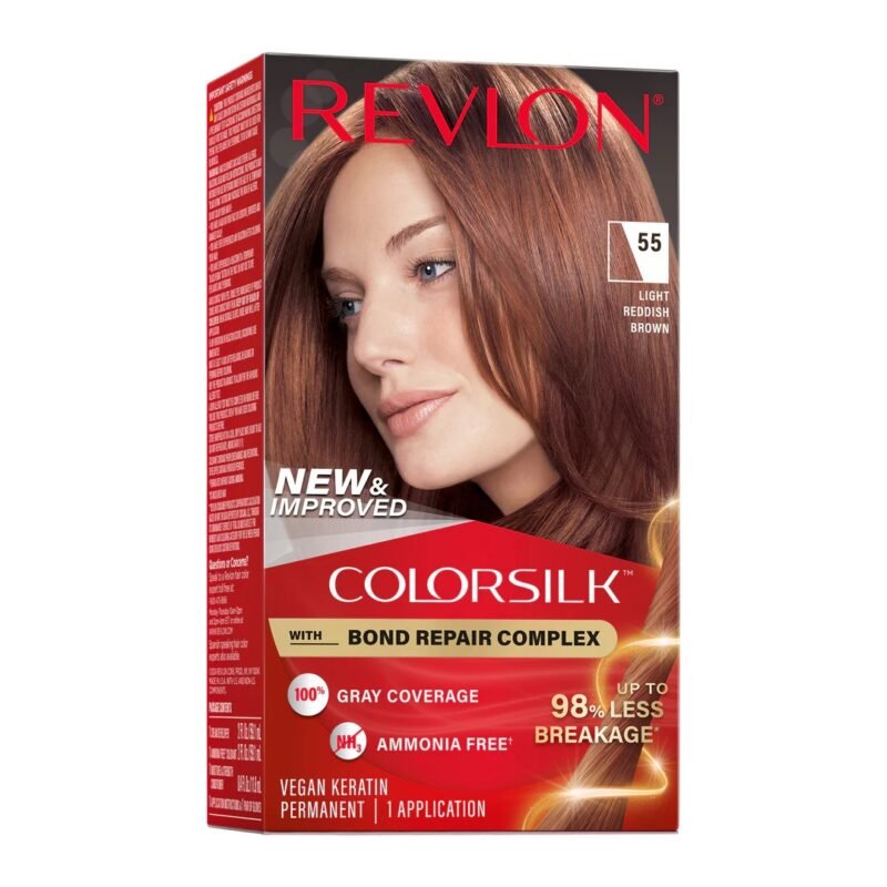 Revlon Colorsilk Beautiful Permanent Hair Color Light Reddish Brown 055