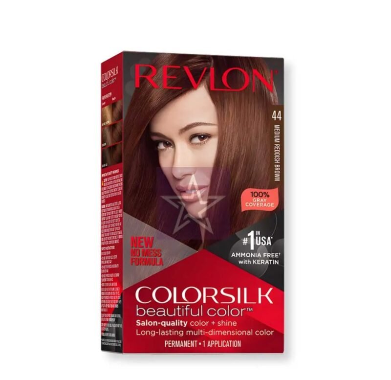 Revlon Colorsilk Beautiful Permanent Hair Color Medium Reddish Brown 44