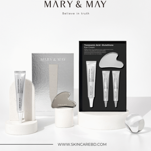 MARY&MAY TRANEXAMIC ACID+ GLUTATHIONE EYE CREAM KIT SET (30G+12G*2+GUA SHA)