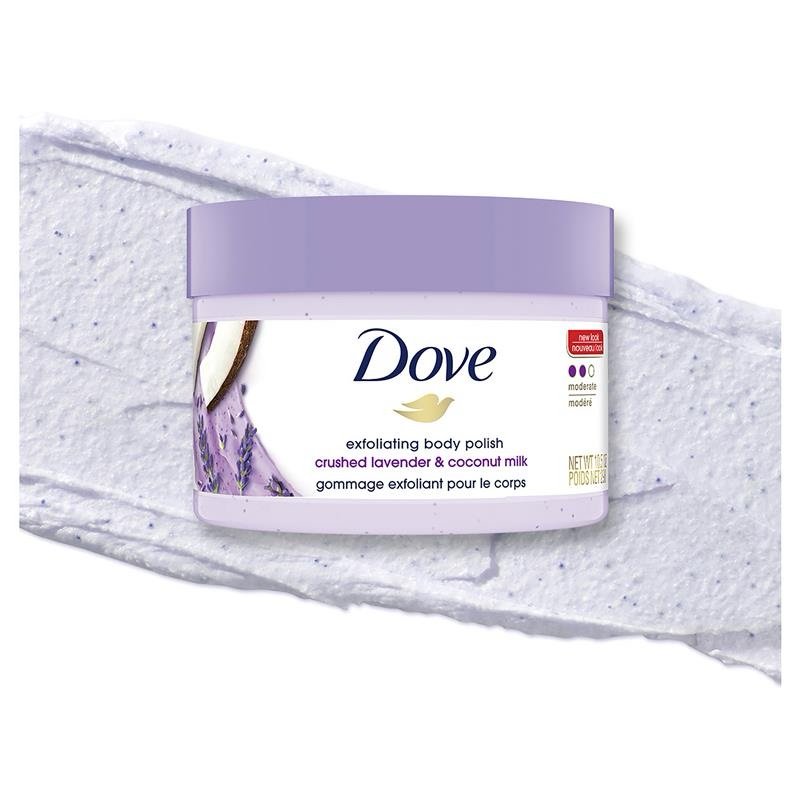 Dove Exfoliating Body Polish Crushed Lavender And Coconut Milk 298g