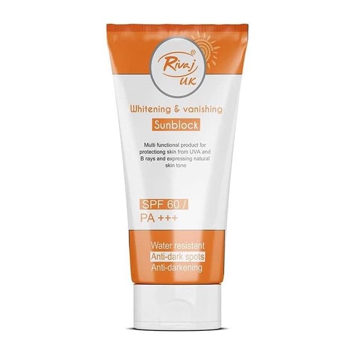 Rivaj Uk Whitening & Vanishing Sunblock SPF 60 Pa +++ 50ml