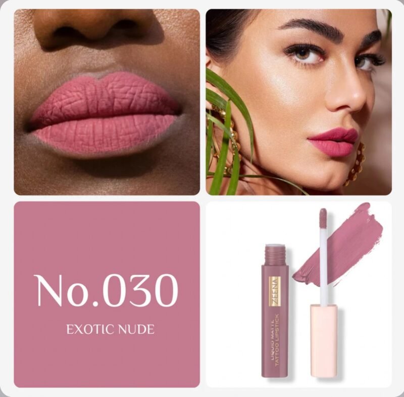 img_3851 ZEENA Liquid Matte Tattoo Lipstick- 030 Exotic Nude
