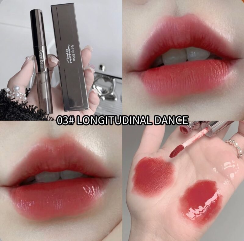 Gege Bear Double Headed Lip Glaze - 03#