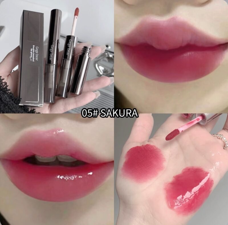 Gege bear Double Headed Lip Glaze - 05#
