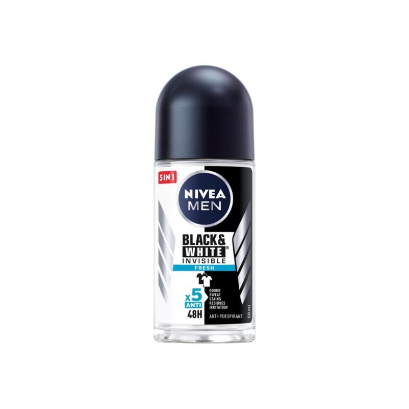NIVEA MEN Black & White Invisible Fresh antiperspirant roll-on- 50ml