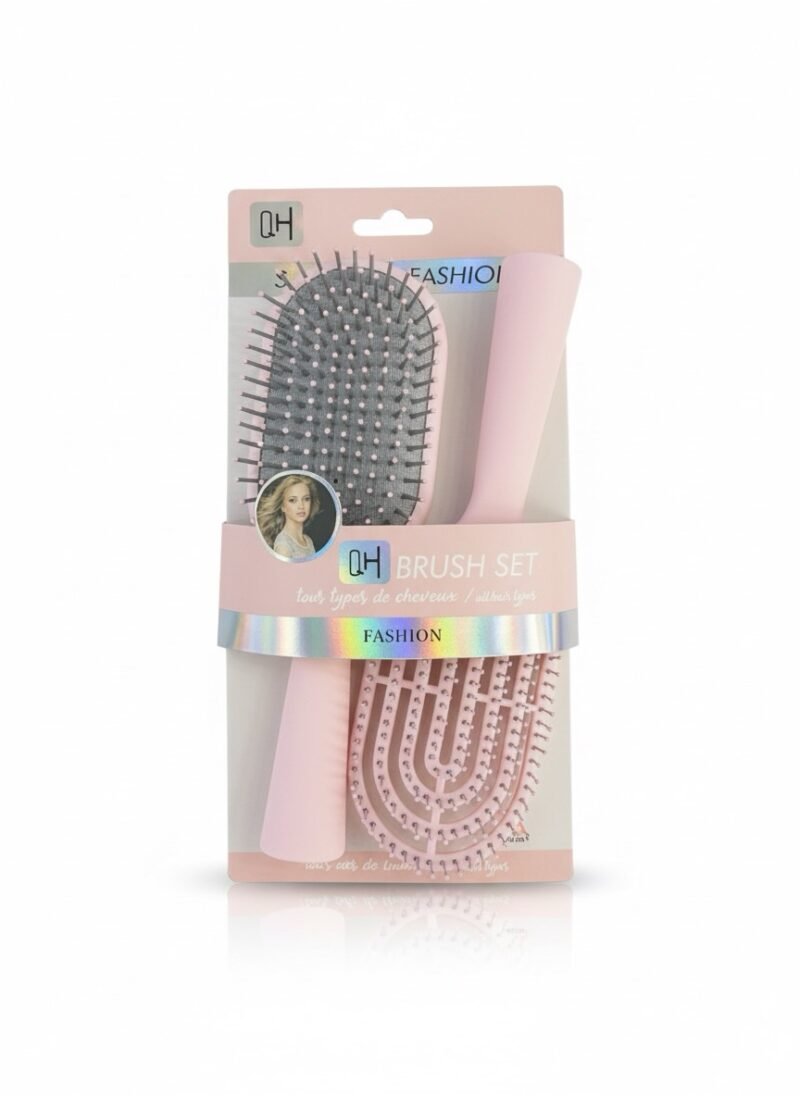 QH Pink Hair Brush Set