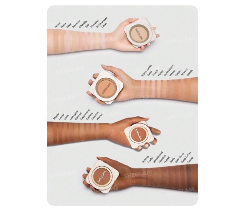 Sheglam High Coverage Powder Foundation- Porcelain 11g