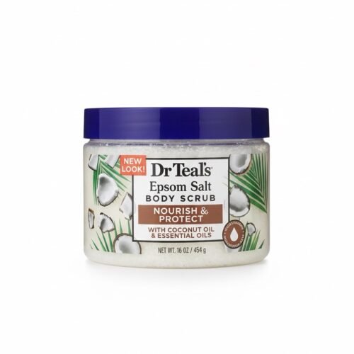 Dr Teals Epsom Salt Body Scrub Nourish & Protect With Coconut Oil- 454g