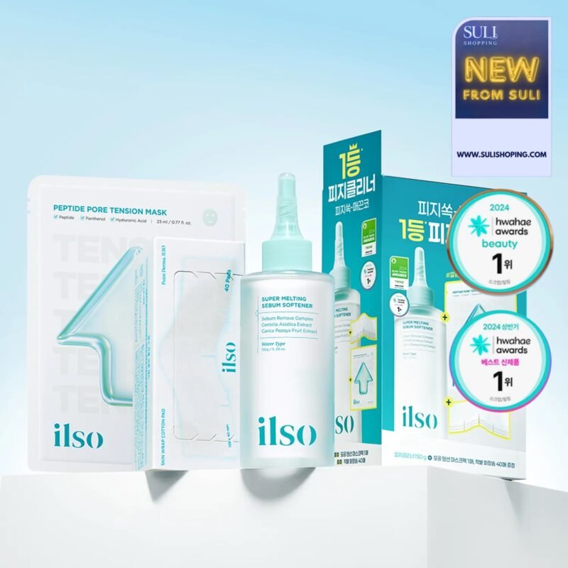 ilso Super Melting Sebum Softener 150ml Set (+Cotton Pad 40P+Pore Tension Mask Sheet 1ea