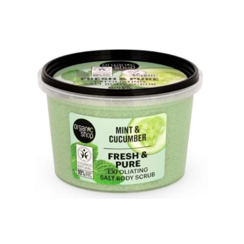 Organic Shop Fresh & Pure Exfoliating Salt Body Scrub in Mint & Cucumber