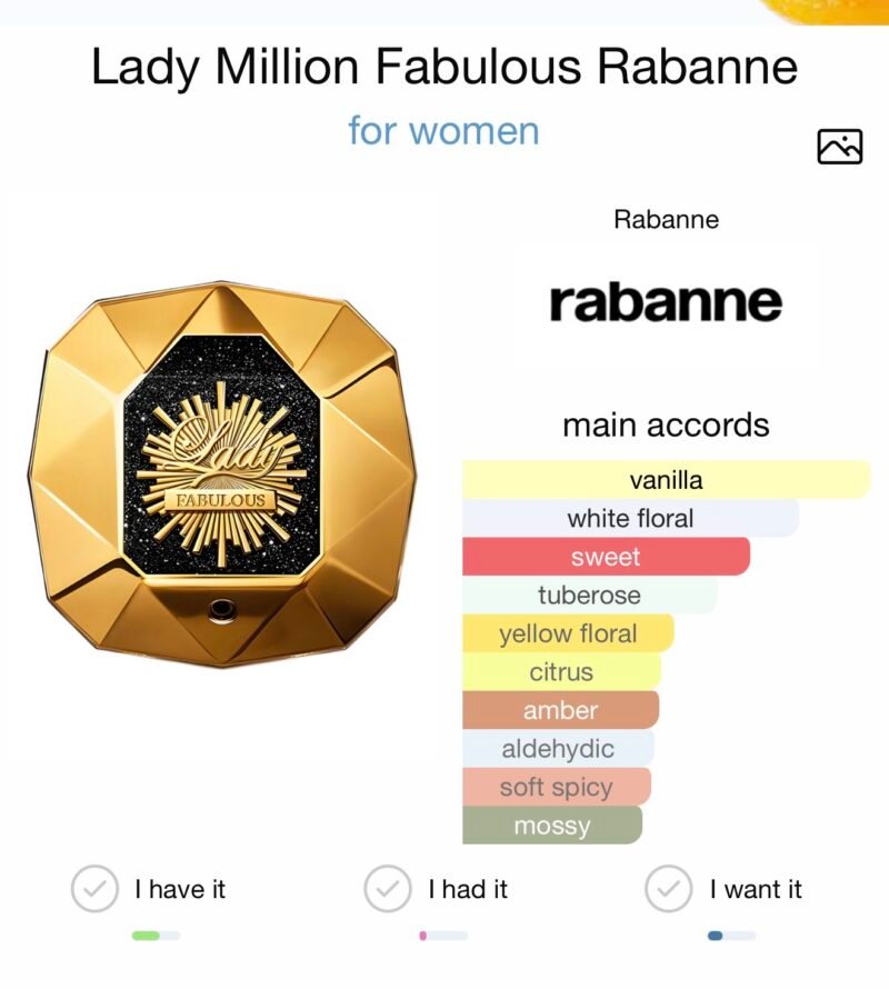 lady million fabulous paco rabanne eau de parfum 80 ml