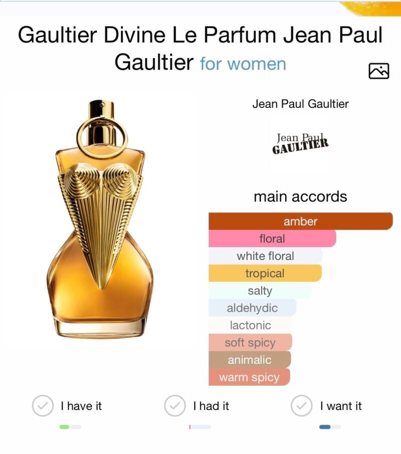 Jean paul gaultier divine le parfum 100 ml