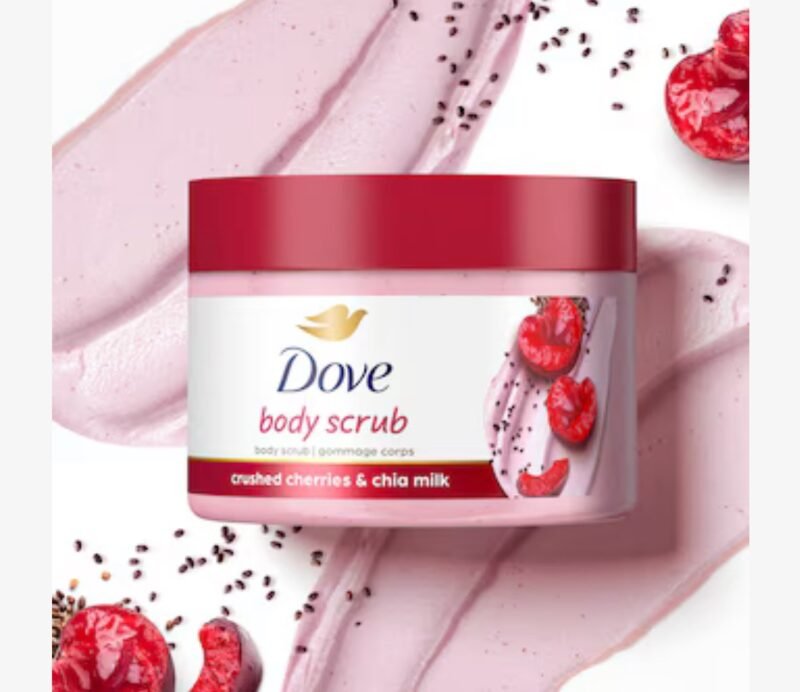 Dove Body Scrub Crushed Cherries & Chia Milk - 425g