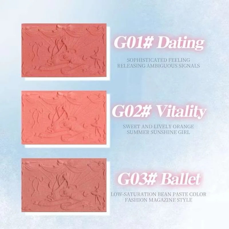 Gogo Tales Heartfelt Crystal Gentle Mist Blush Palette - G02