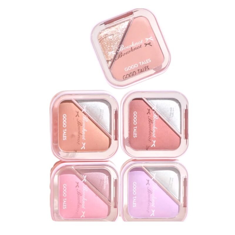 Gogo Tales Pong-Pong Two-Tone Blush Highlight Palette- G02
