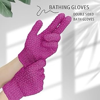 Pair Of Haoda Body Wash Exfoliating Gloves