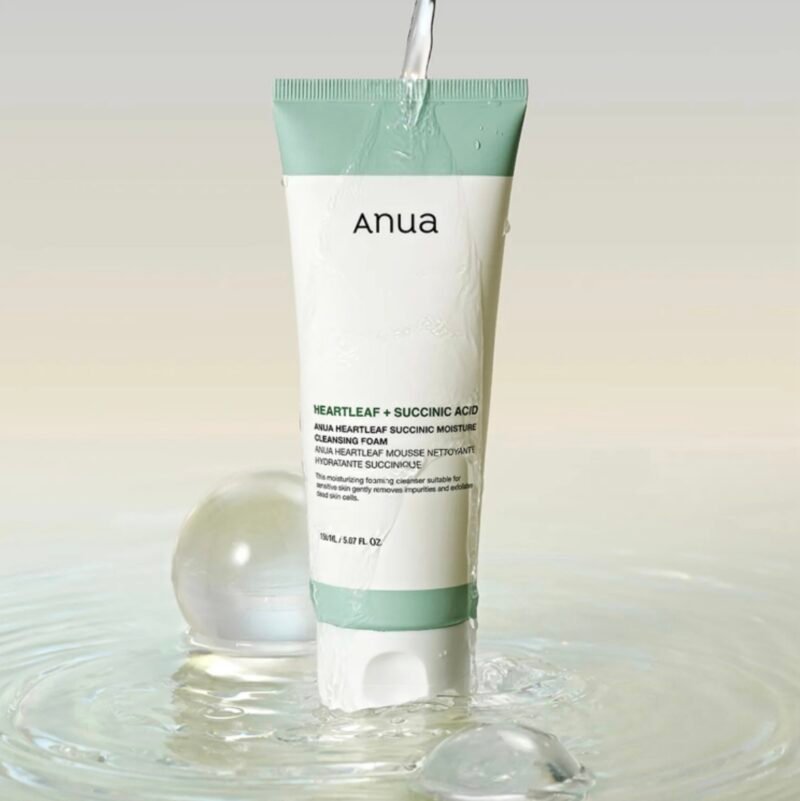 Anua Heartleaf + Succinic Acid Moisturizer Cleansing Foam - 150ml