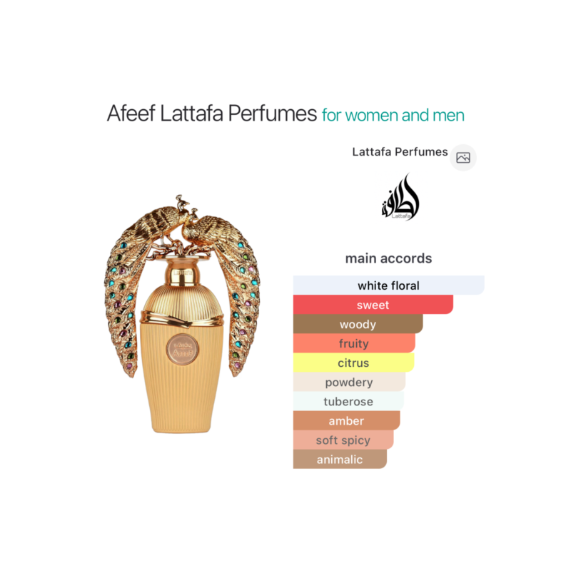 Lattafa Afeef for Unisex Eau de Parfum Spray Ounce / 100 Ml
