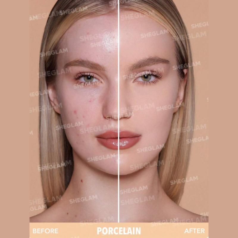 Sheglam Skin-Focus High Coverage Powder Foundation-Porcelain