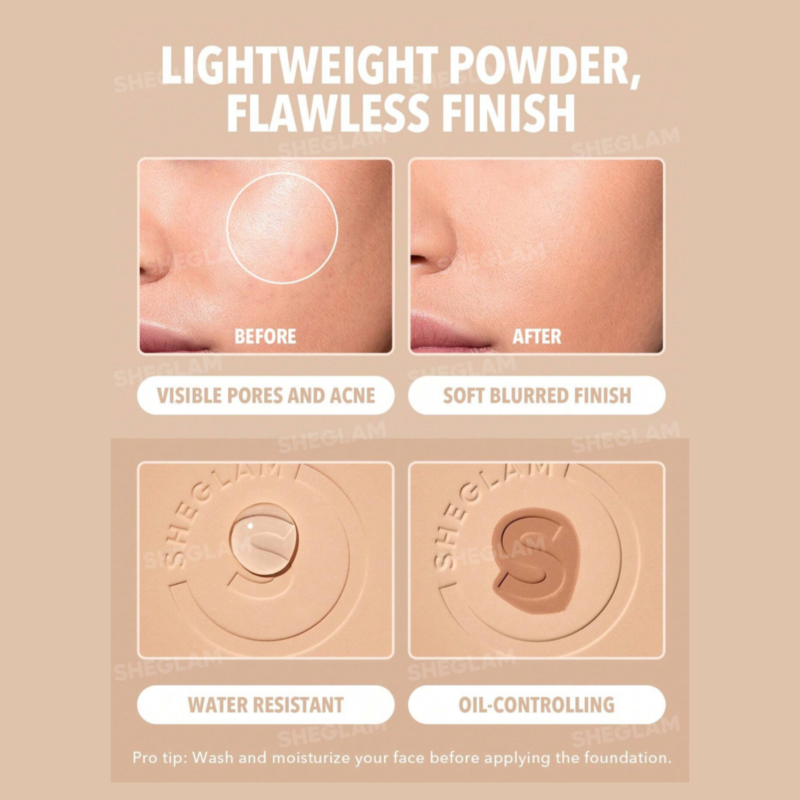Sheglam Skin-Focus High Coverage Powder Foundation-Buttercream