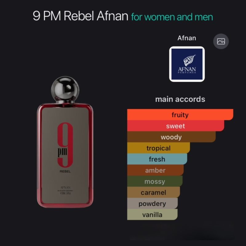 Afnan 9Pm Rebel Eau De Parfum -100ml