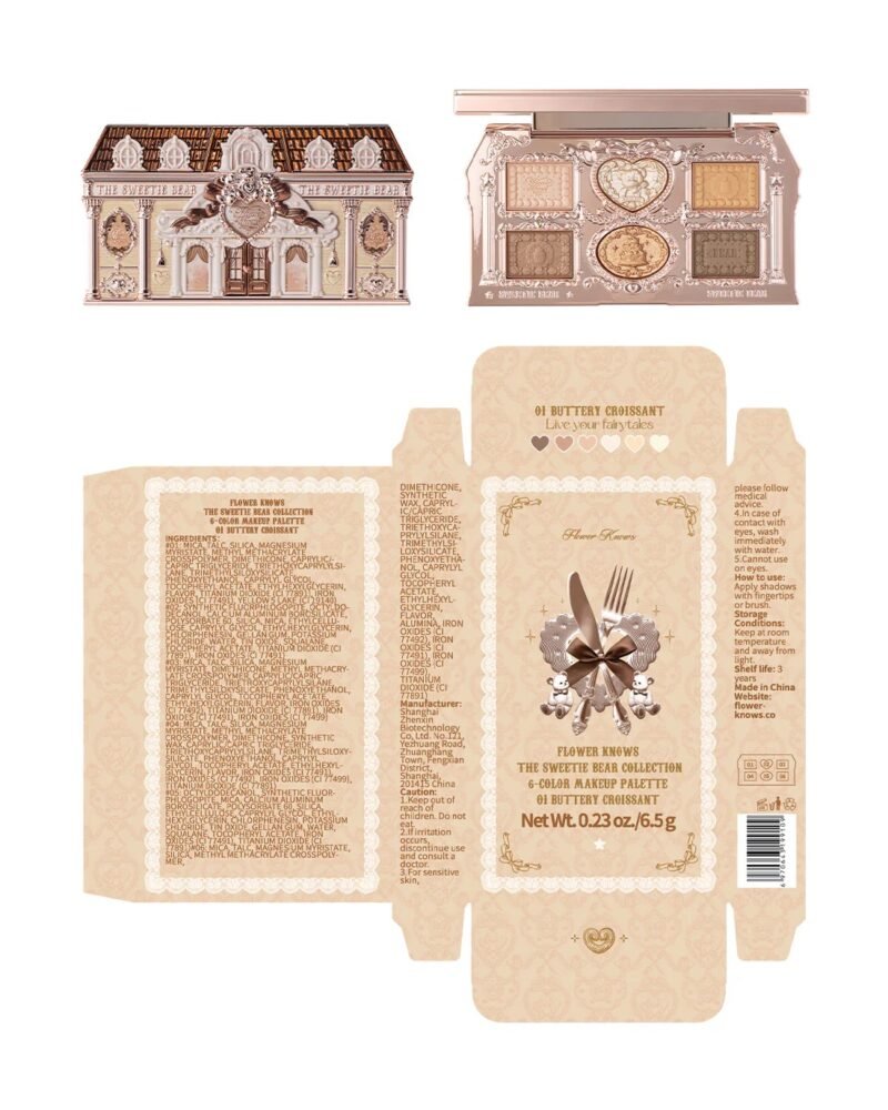 Flower know The Sweetie Bear 6-Color Makeup Palette 01