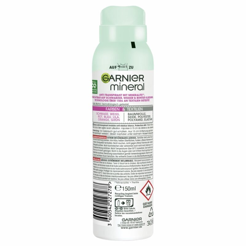 Garnier Deo - Mineral - Invisible Protection 48h - Black & White Colors 150 ml