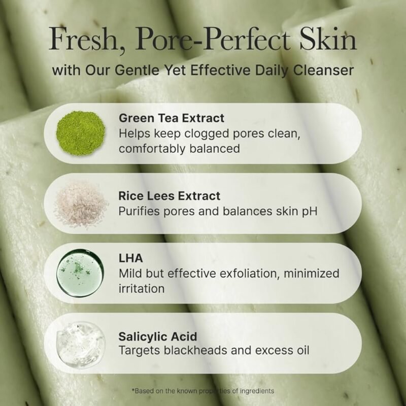 Arencia Green Tea + LHA Deep Pore Rice Cake Cleanser 150 ml