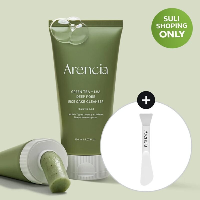 Arencia Green Tea + LHA Deep Pore Rice Cake Cleanser 150 ml