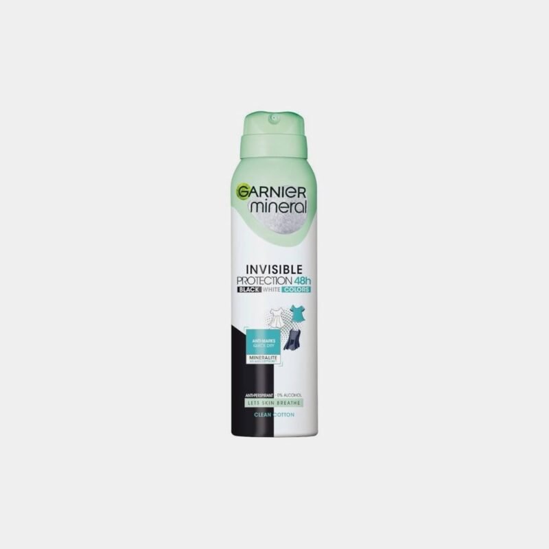 Garnier mineral invisible protection 48h black and white color 150 ml