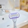 Gillette Venus Deluxe Smooth Platinum Women's Razor Metal Handle and 3 Blade Refills