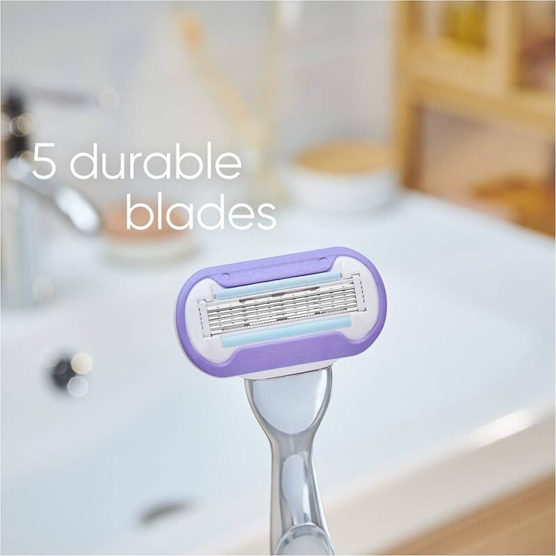 Gillette Venus Deluxe Smooth Platinum Women's Razor Metal Handle and 3 Blade Refills