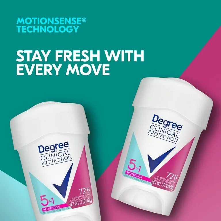 Degree 72 Hr Clinical Protection 5-in-1 Antiperspirant Deodorant 48g