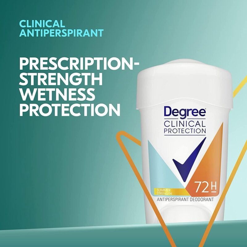 Degree Clinical Protection Antiperspirant Deodorant 72-H Summer Strength 48 g