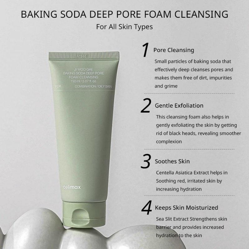 koreancosmetics25-39 Celimax baking soda deep pore foam cleansing 150ml