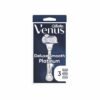 Gillette Venus Deluxe Smooth Platinum Women's Razor Metal Handle and 3 Blade Refills